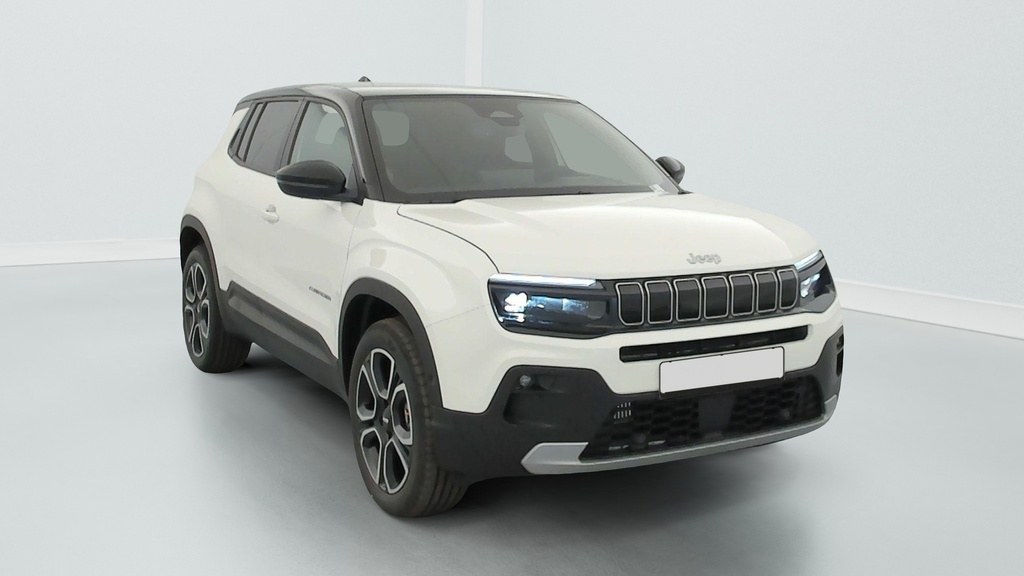 Jeep Avenger 1.2 Turbo T3 110 ch e-Hybrid BVR6 Summit neuf, Snow / Toit Volcano